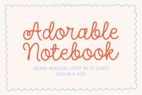Adorable Notebook Font: A Handwritten Touch for Personal Projects