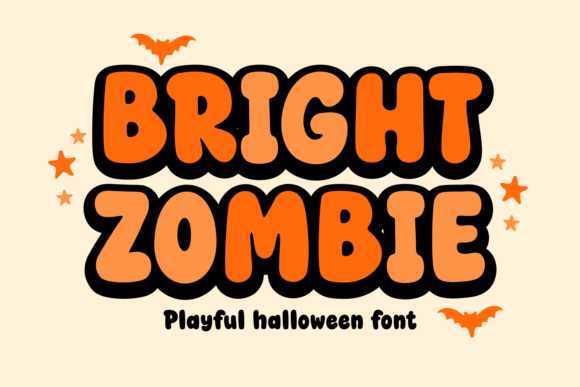 Bright Zombie Font by Dreamink 7ntypes: A Festive Twist on Halloween Type