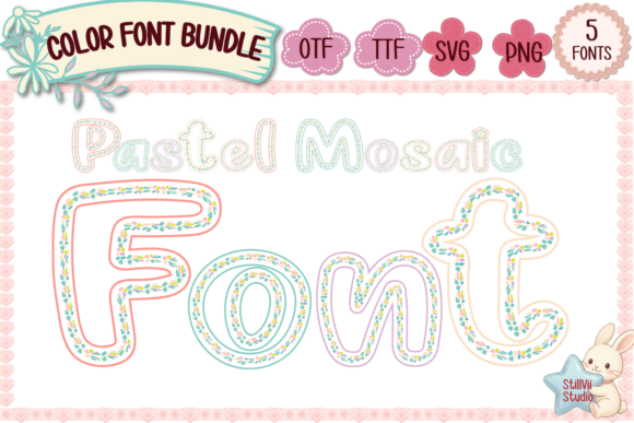 Cozy Crafting with the Pastel Mosaic Font Bundle