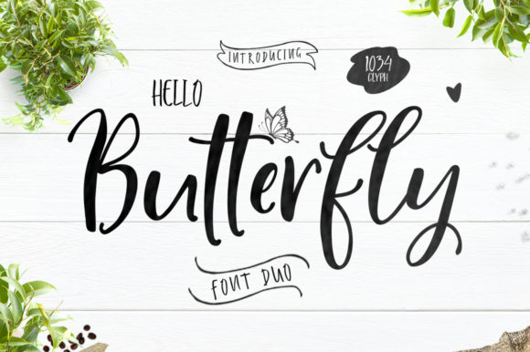 Discover the Charm of Hello Butterfly Duo Font