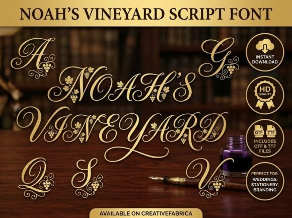 Noah's Vineyard: A Script Font with Artisanal Soul