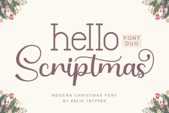 Unlock Holiday Magic: The Hello Scriptmas Duo Font